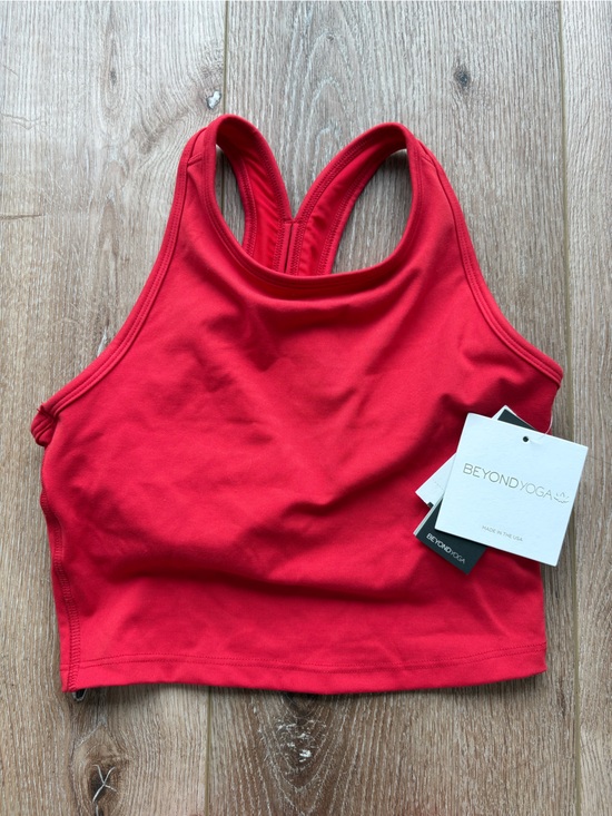 Beyond Yoga Tops - Beyond Yoga Red Racerback Crop Tank Top